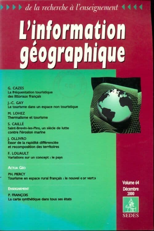 L'informaion géographique n°64 - Collectif