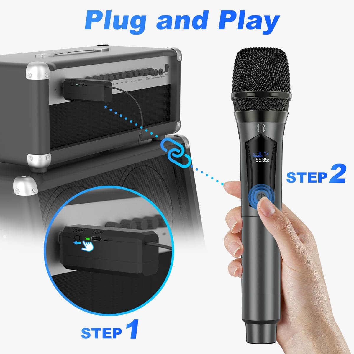 Microphone Sans Fil Professionnel - Micro Unique & Double, Options Pour Ktv À Domicile, Chanter, Parler, Animer, Conférences, Performances